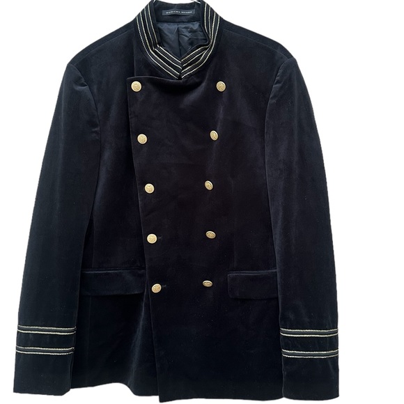 Zara Jackets & Coats Zara Mens Velvet Military Style Jacketblazer